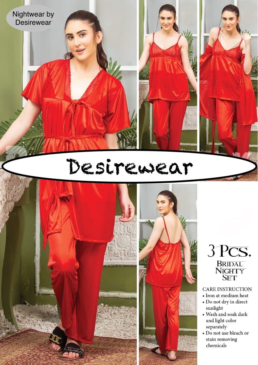 Silk Nightwear Set (3-Piece) | Elegant Comfort & Style