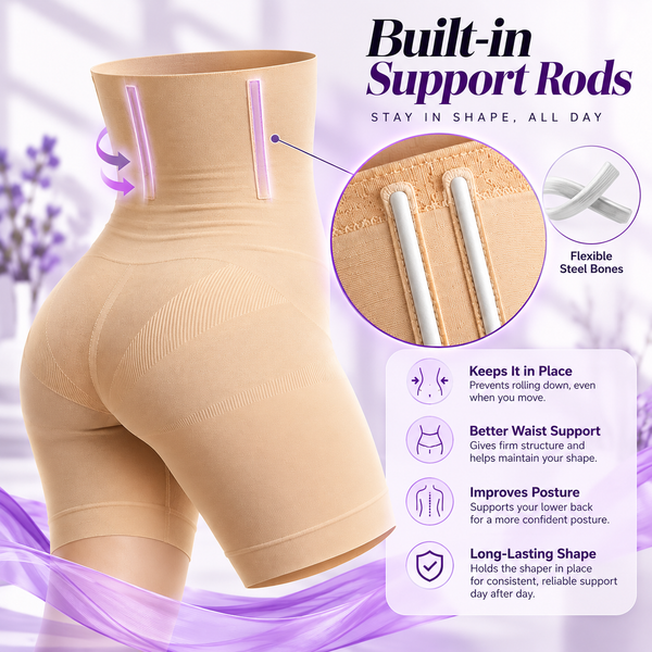 Lower Body Shaper with Rods – Tummy & Thigh Control