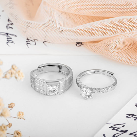 His and Her Couple Rings  🎀💍 Adjustable